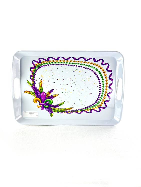 NEW!! Beads and Feathers Tray 100% Melamine 18"