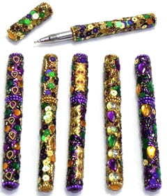 Mardi Gras Writing Pens