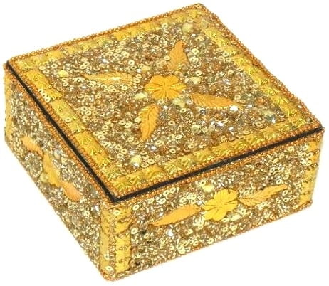 NEW!! ALL Gold Leaf Box 5" Sq