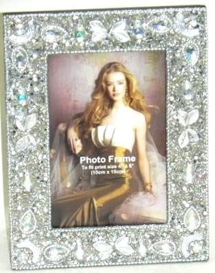 NEW!! ALL Silver Teardrop Frame 4" x 6"