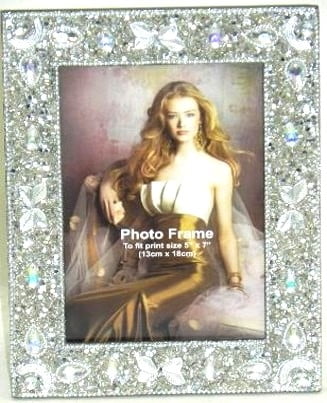 NEW!! ALL Silver Teardrop Frame 5" x 7"