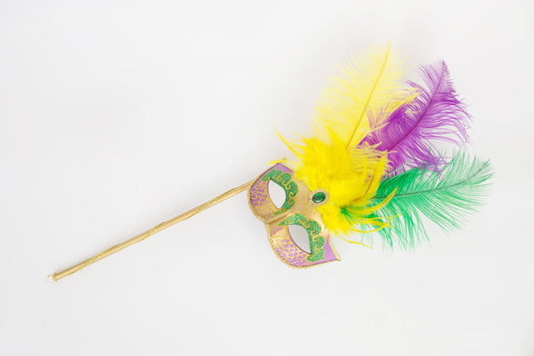 Mardi Gras Mask w Handle