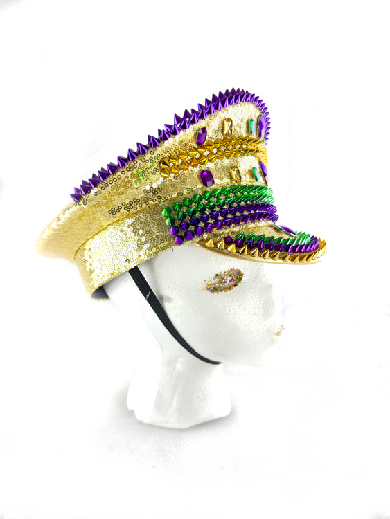 NEW!!Gold Glitter Police Hat