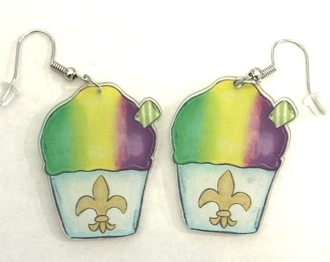 NEW!! Sno Cone Earrings 1.5" x 1.25"