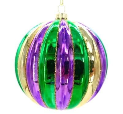 NEW!! PGG Stripe Ornament 4"D