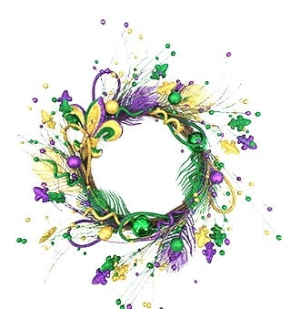 NEW!! FDL, Loops, and Peacock Stem Wreath 24"