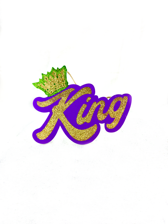 NEW!! Glitter King MDF Ornament 7.5" x 5.5"