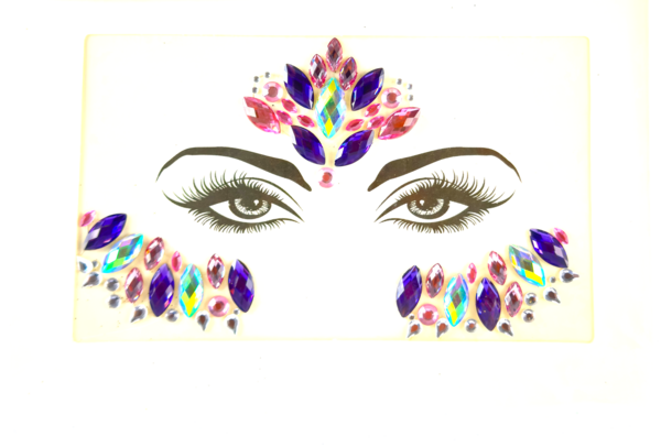 NEW!! Purple Diamond Face Art