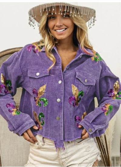 NEW!! Purple Cordury Jacket 4 sizes