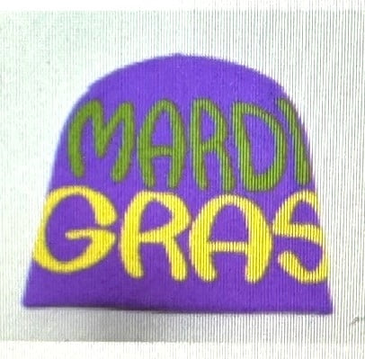 NEW!!PGG Mardi Gras WORD Beanie