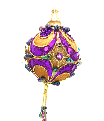 80MM Deluxe Purple Ornament