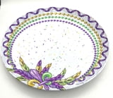 NEW!! Beads and Feathers Round Platter 100% Melamine 13.75"