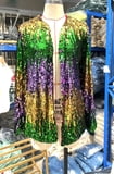 NEW!! Open Sequin Jacket w Pockets 4 sizes