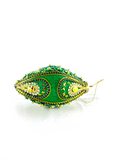 NEW!! Green Oval Sparkle Ornament 4" x 4.75"