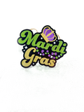 NEW!! MDF Mardi ras Glitter Ornament /Magnet 8" x 6.5"