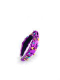 NEW!! Purple Lamee Headband w PGG Beads