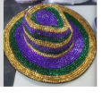 NEW!! Purple and Gold Rhinestone Cowboy Hat 14.5"D