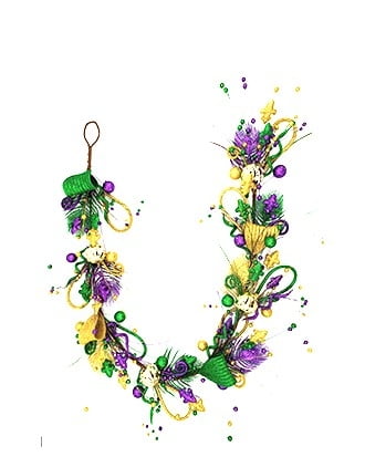 mardi gras ribbon garland